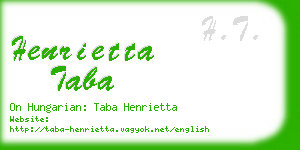 henrietta taba business card